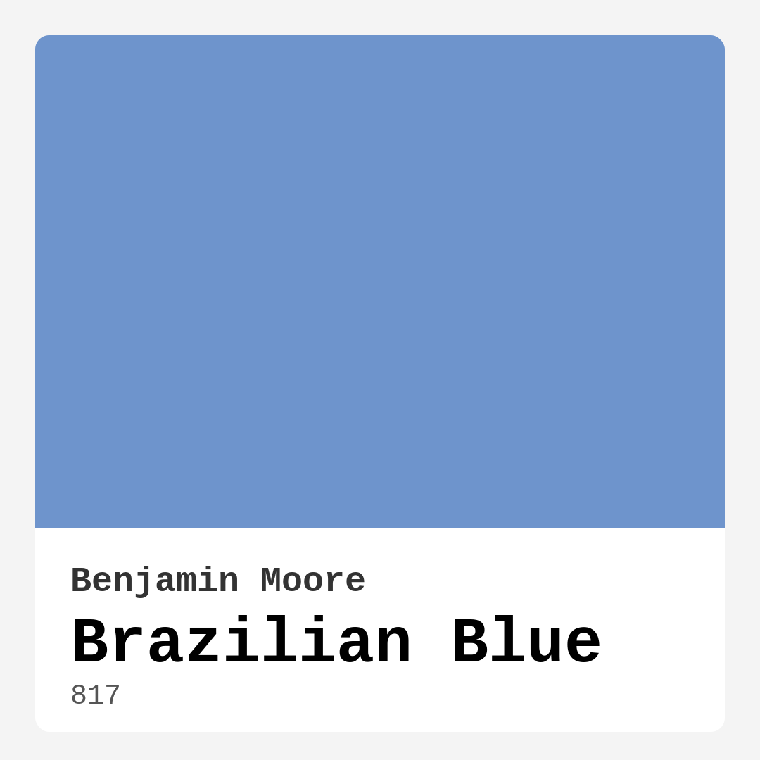 Brazilian Blue 817 by Benjamin Moore