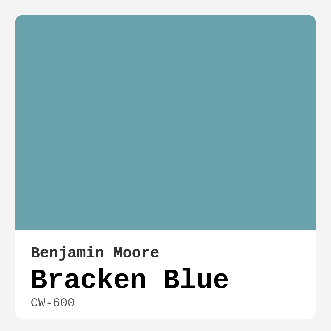 Bracken Blue CW-600 by Benjamin Moore