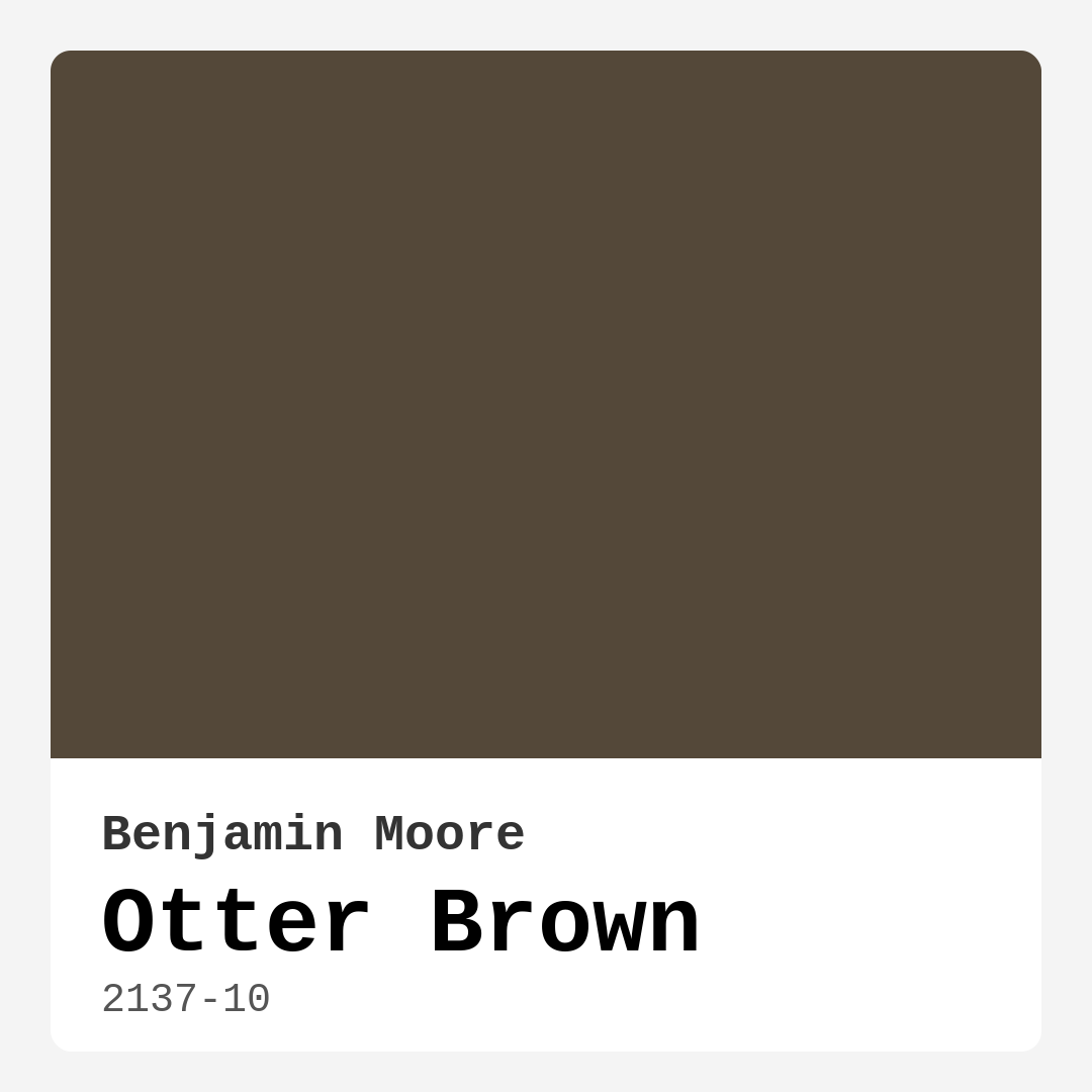 Otter Brown 2137-10 by Benjamin Moore