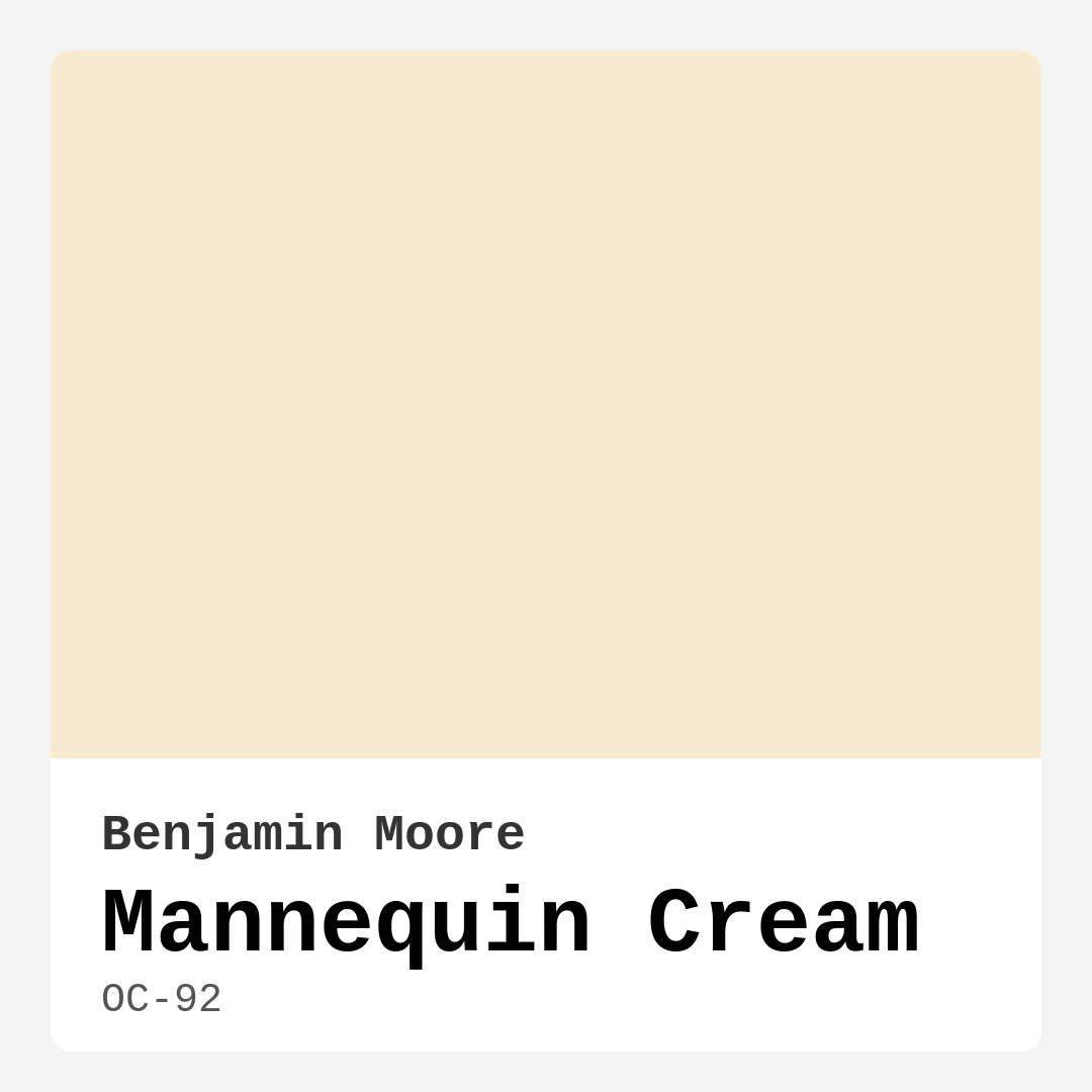Mannequin Cream OC-92 by Benjamin Moore