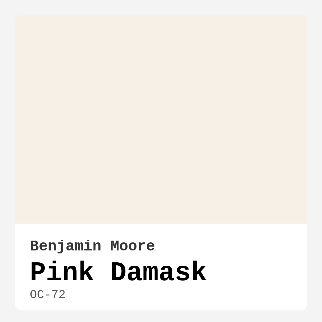 Benjamin Moore Pink Damask OC-72 Real Images