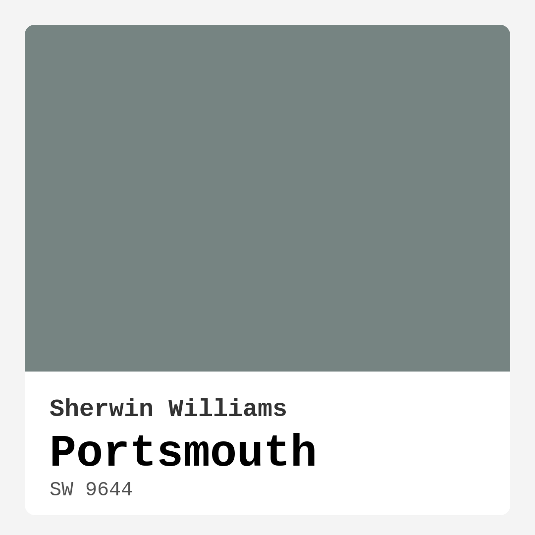 Portsmouth SW 9644 by Sherwin Williams