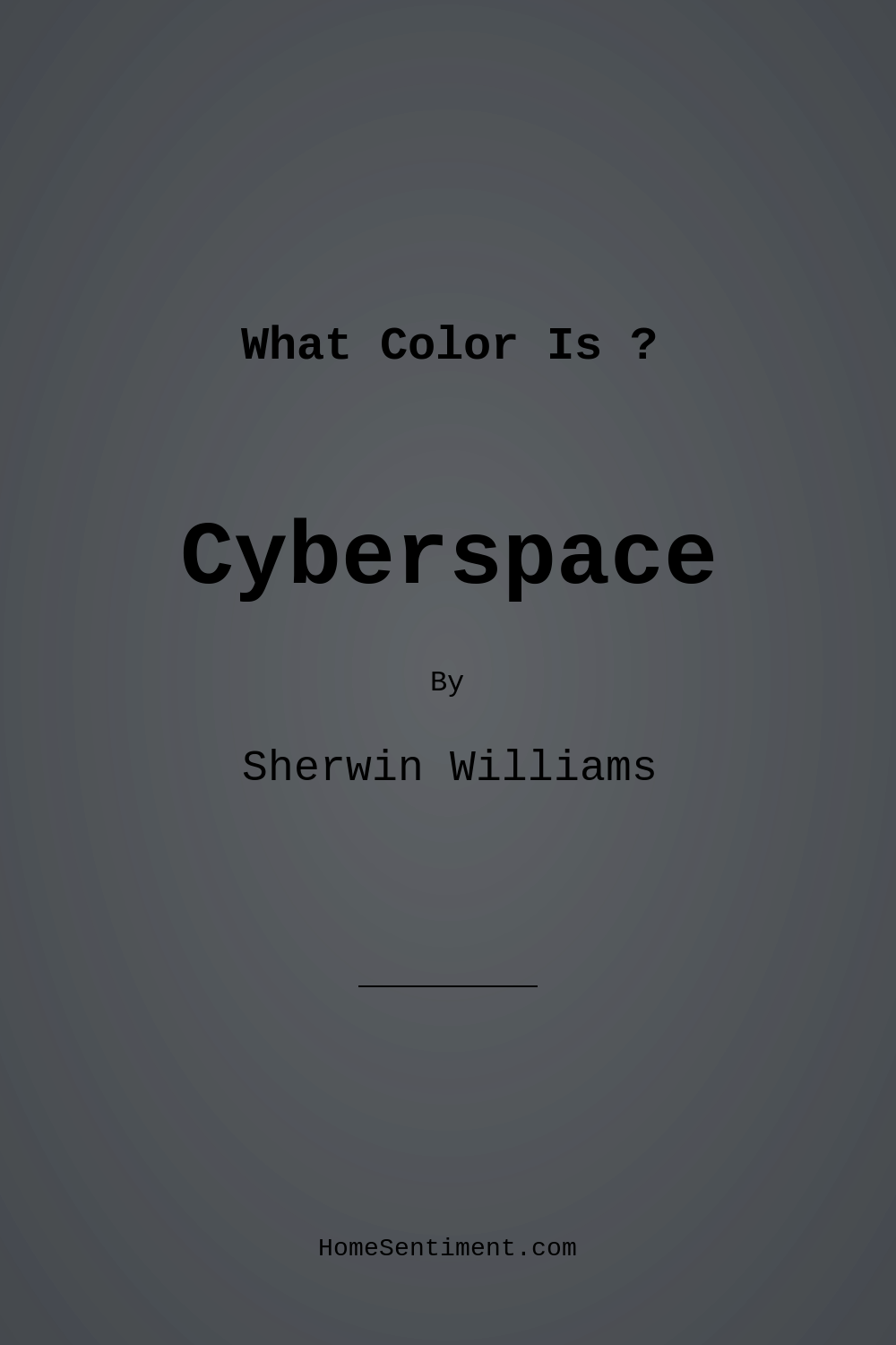 Cyberspace SW 7076 by Sherwin Williams