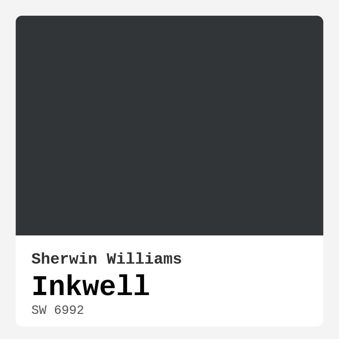 Inkwell SW 6992 by Sherwin Williams