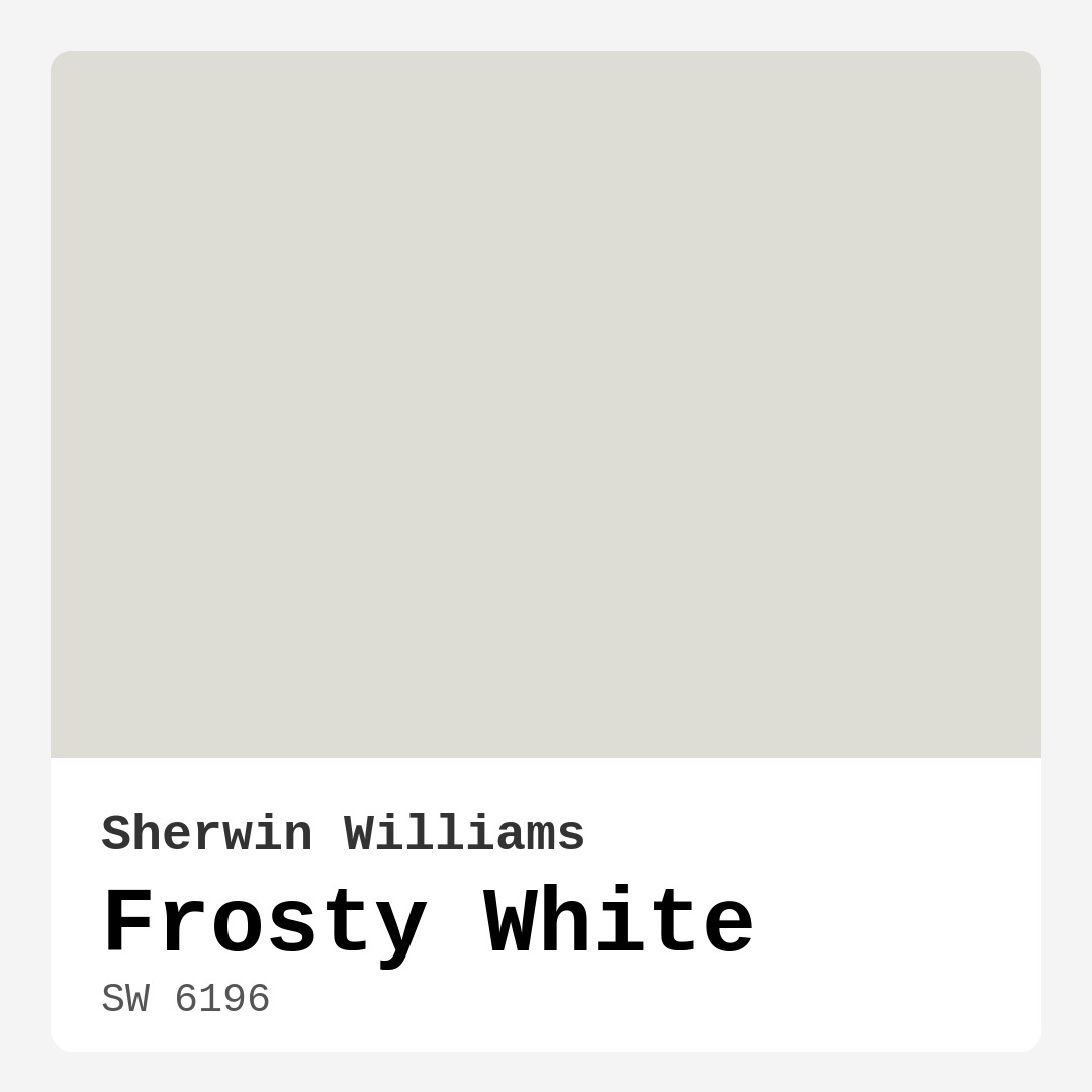 Frosty White SW 6196 by Sherwin Williams