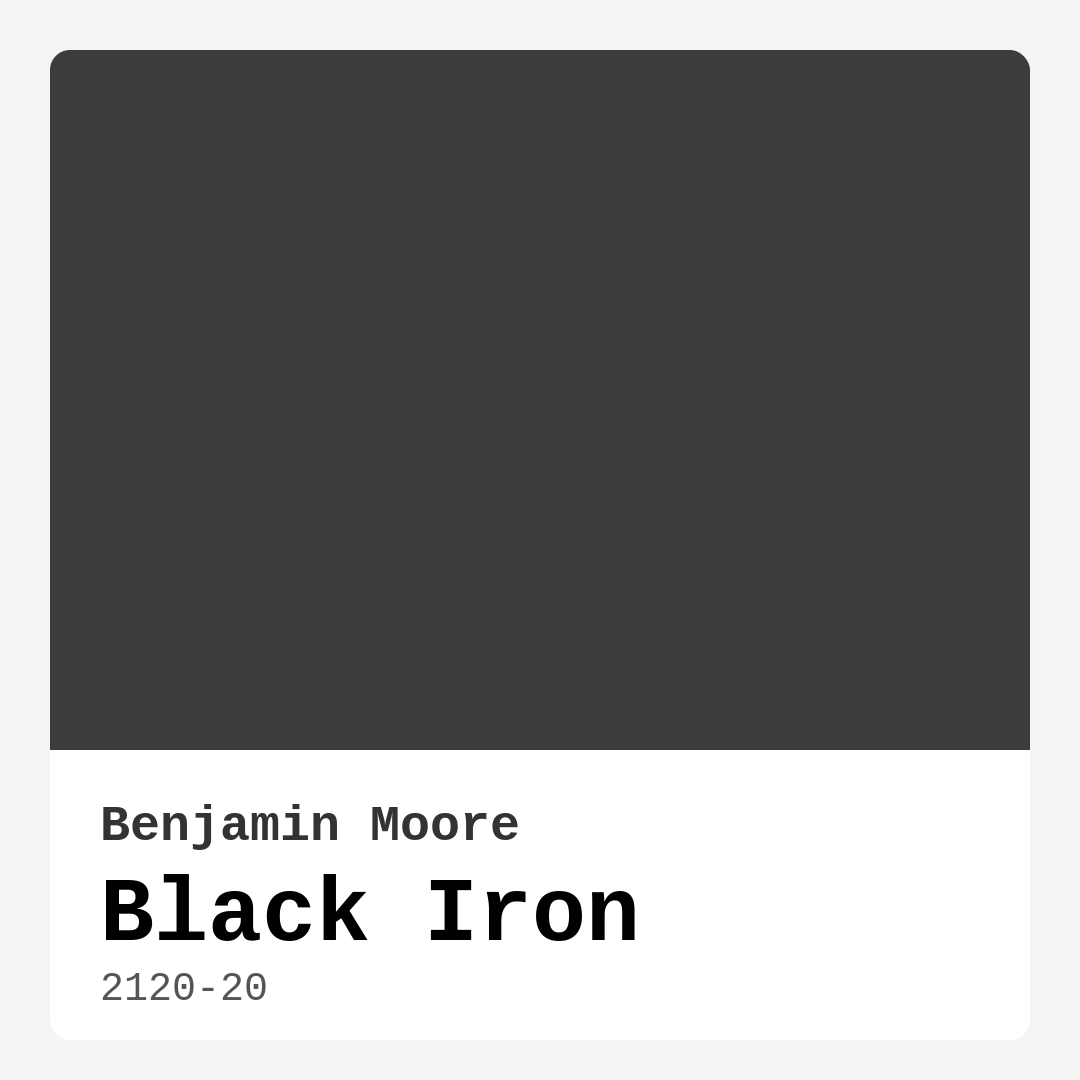 Black Iron 2120-20 by Benjamin Moore