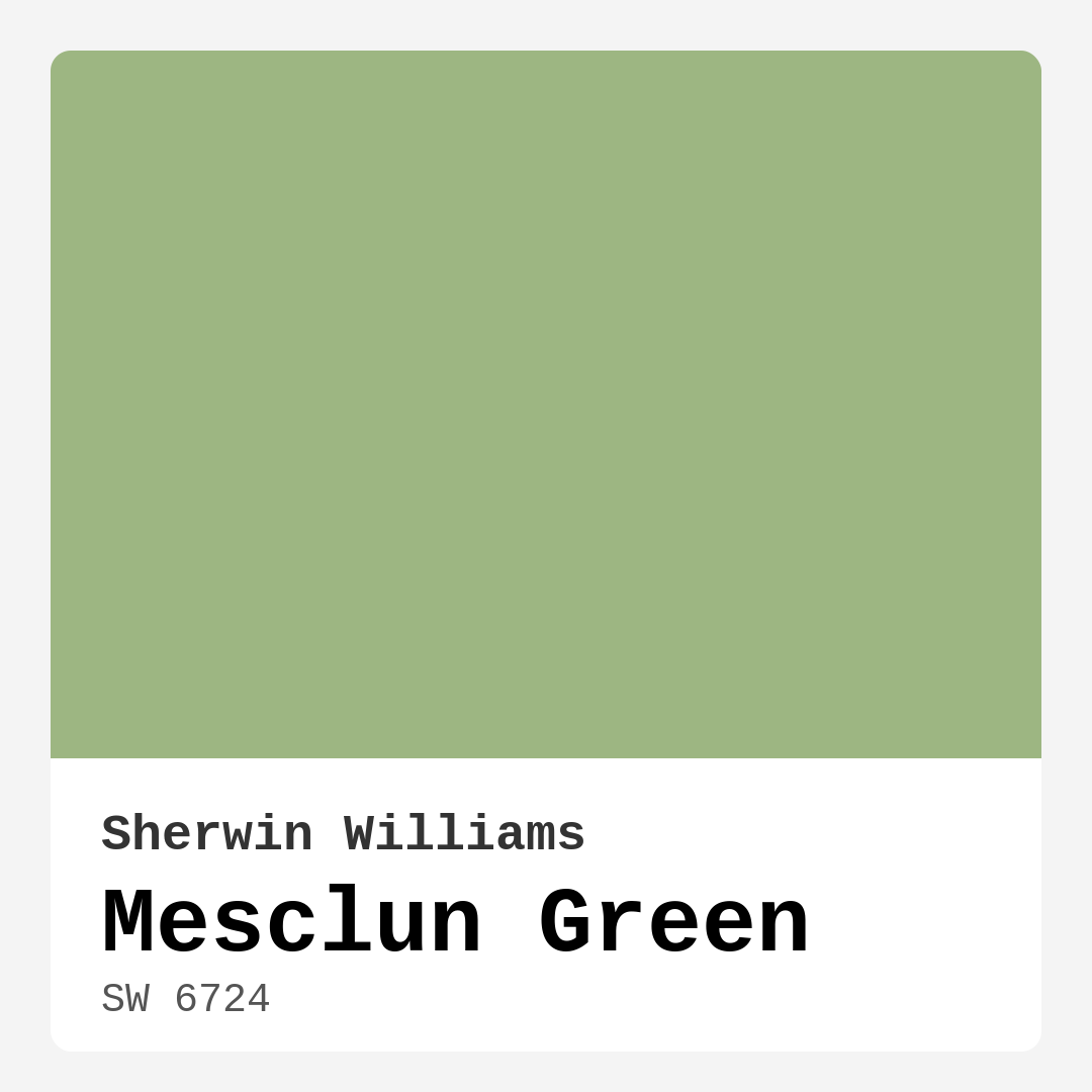 Mesclun Green SW 6724 by Sherwin Williams