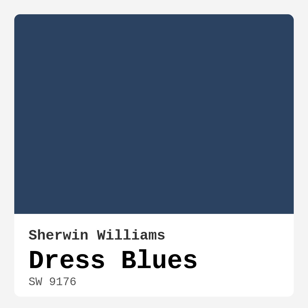 Dress Blues SW 9176 by Sherwin Williams