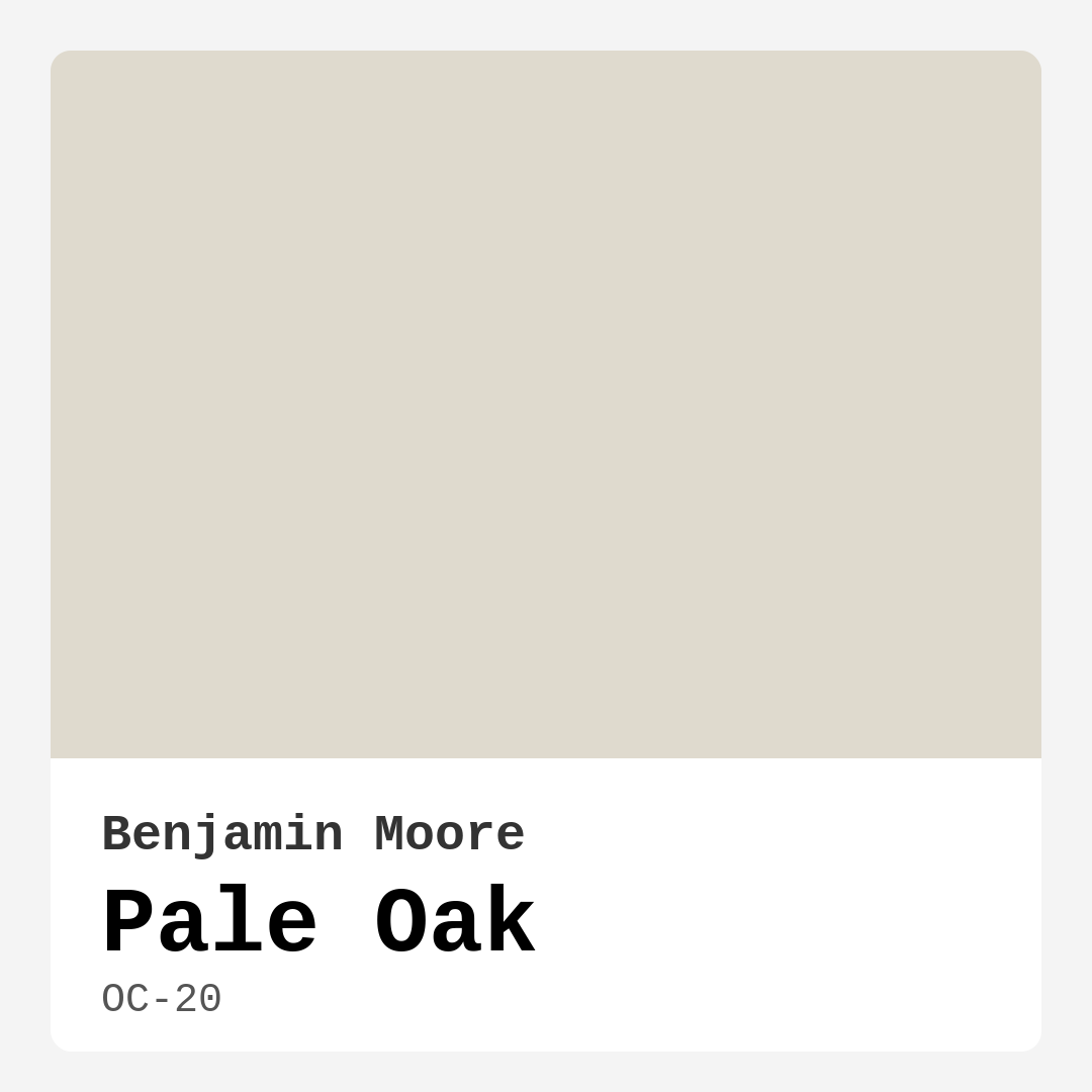 Pale Oak OC-20 by Benjamin Moore