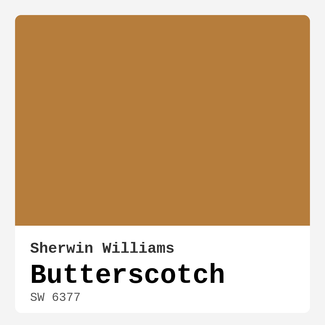 Sherwin Williams Butterscotch SW 6377 Real Images