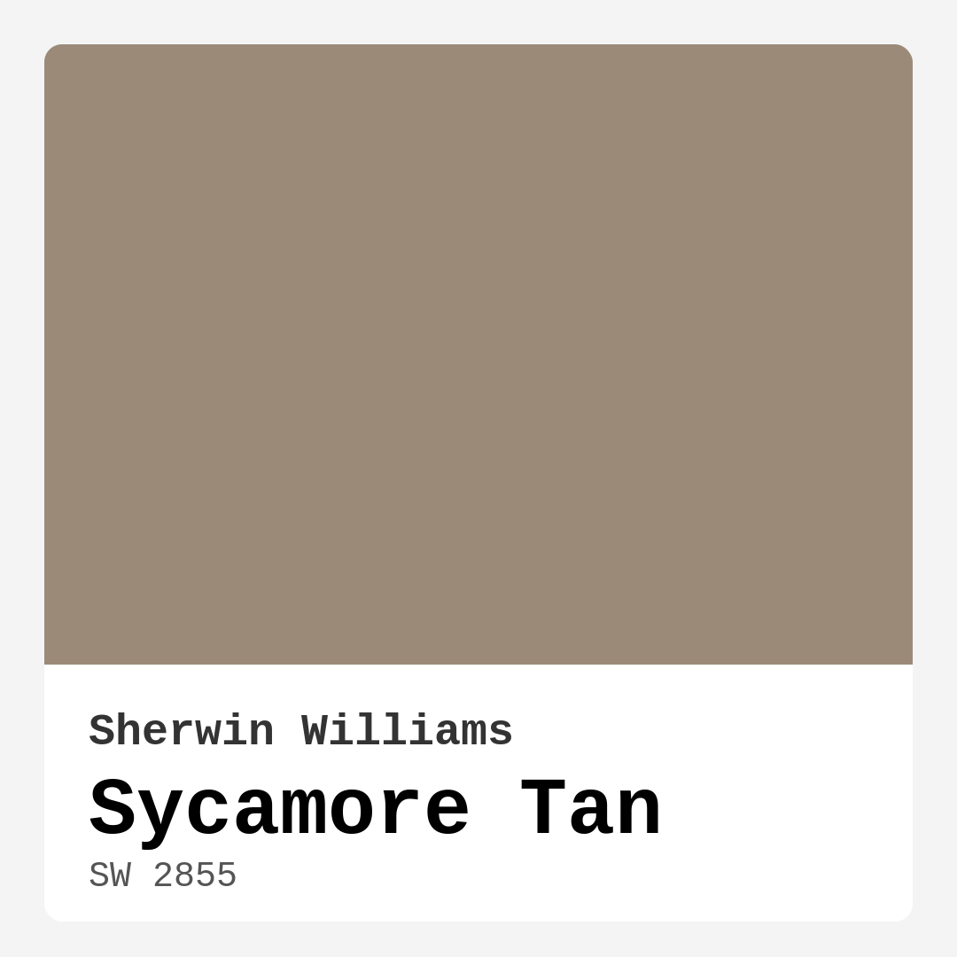 Sycamore Tan SW 2855 by Sherwin Williams