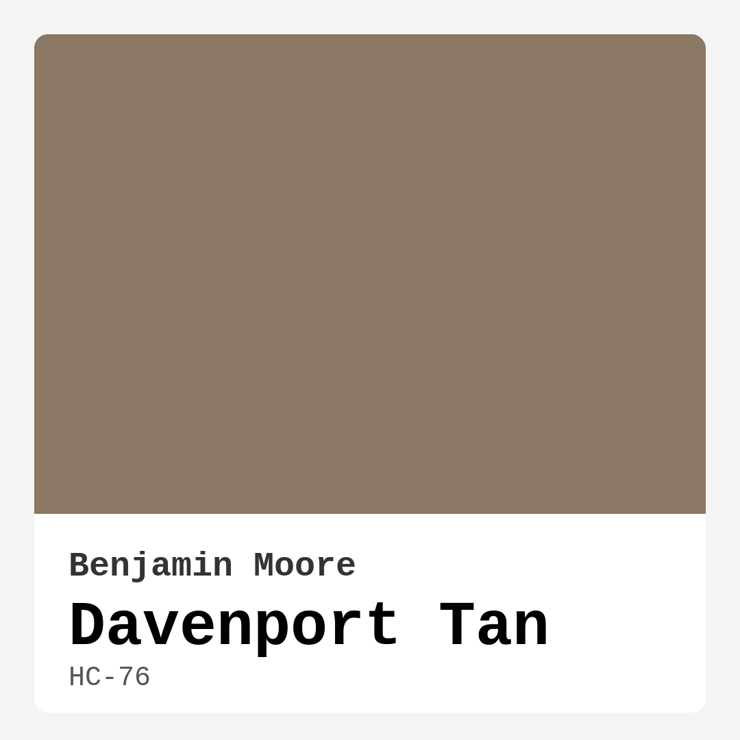 Davenport Tan HC-76 by Benjamin Moore