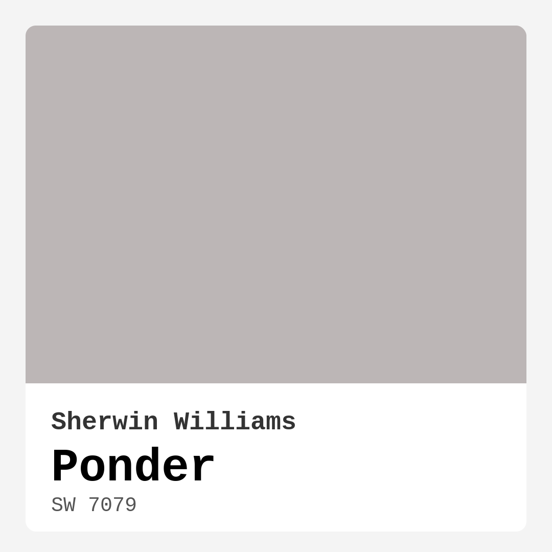 Ponder SW 7079 by Sherwin Williams