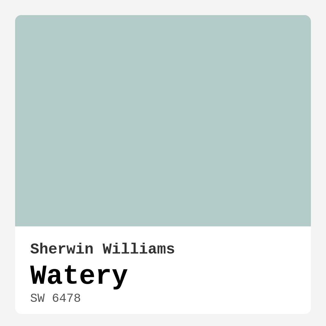 Sherwin Williams Watery SW 6478 Real Images