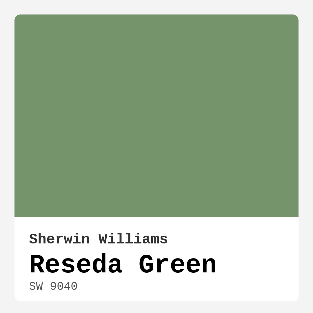 Reseda Green SW 9040 by Sherwin Williams