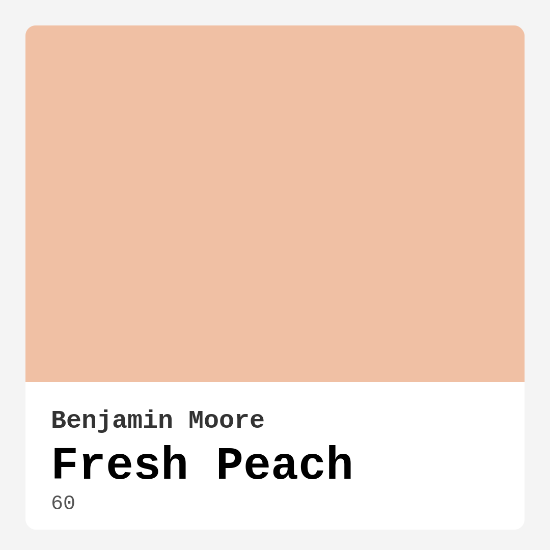 Fresh Peach 60 by Benjamin Moore