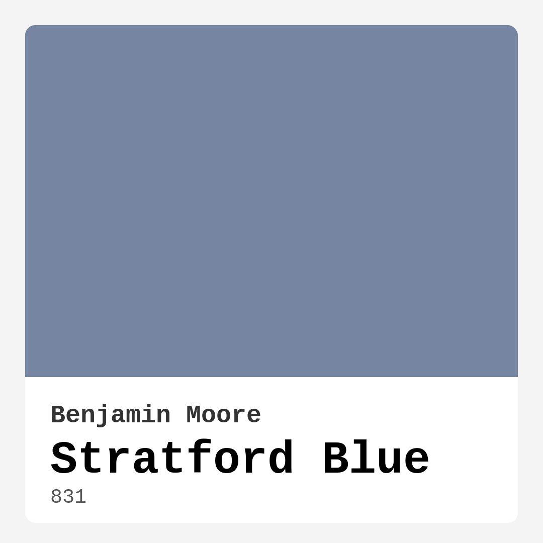 Benjamin Moore Stratford Blue 831 Real Images