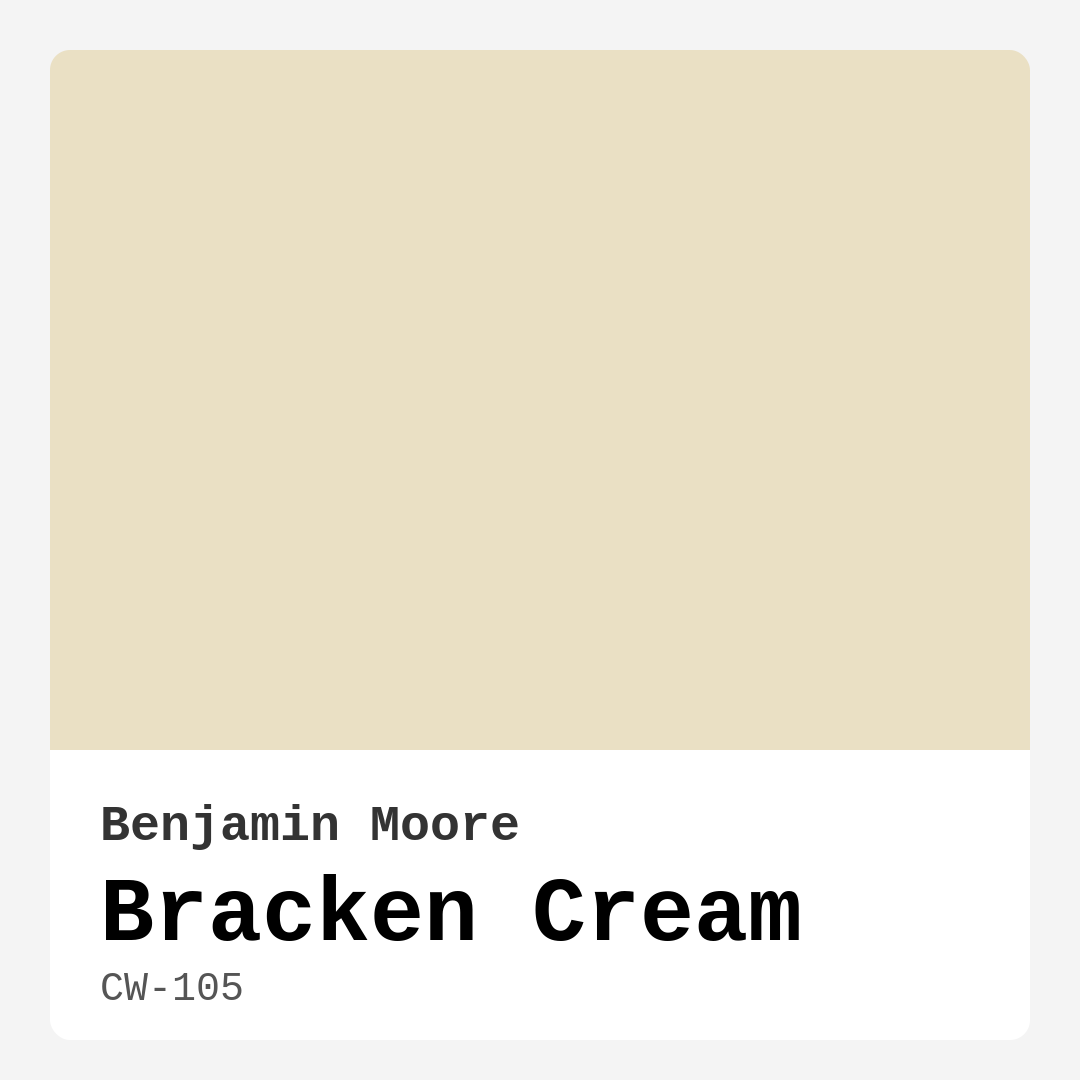 Bracken Cream CW-105 by Benjamin Moore