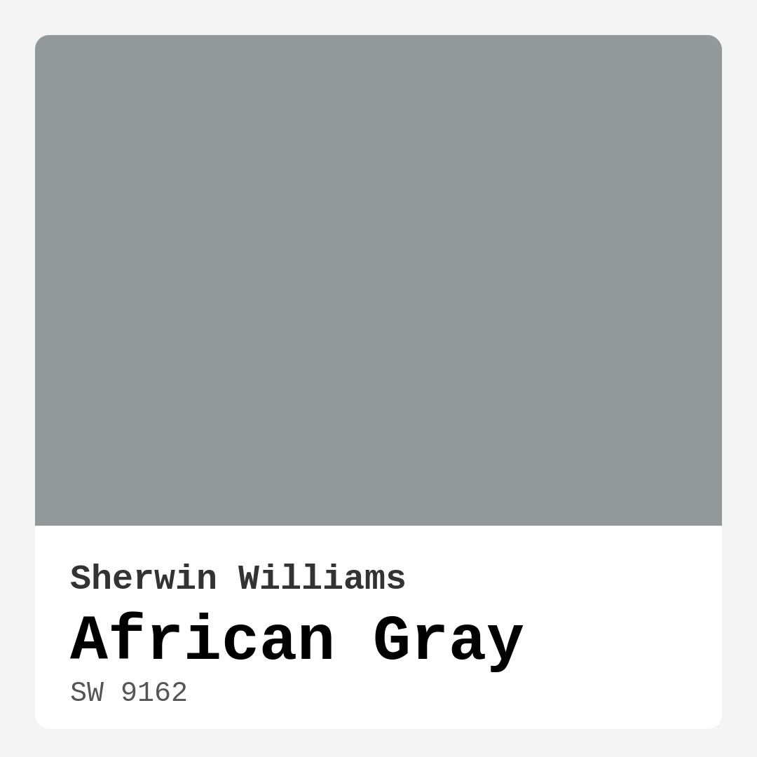 African Gray SW 9162 by Sherwin Williams