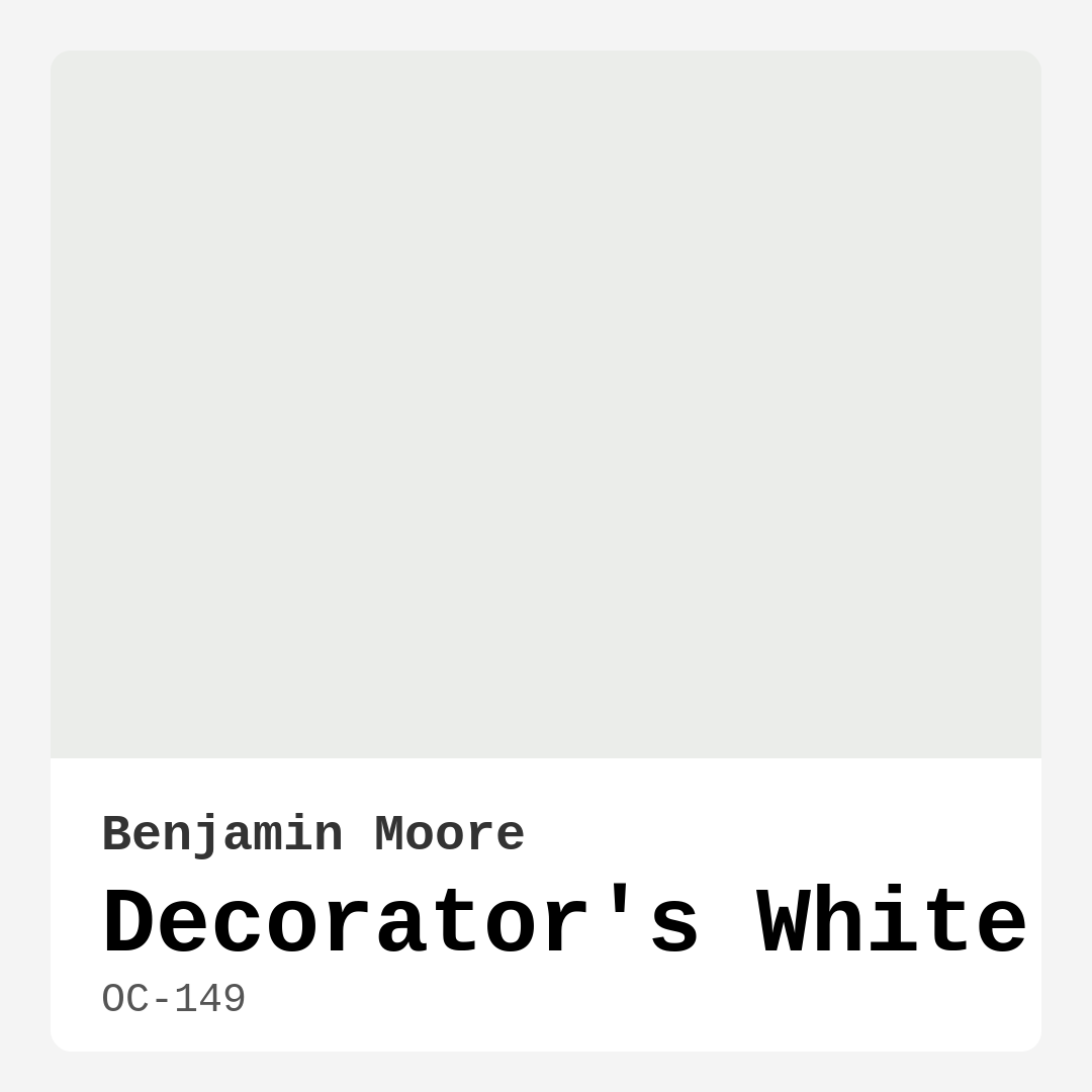 Decorator’s White OC-149 by Benjamin Moore