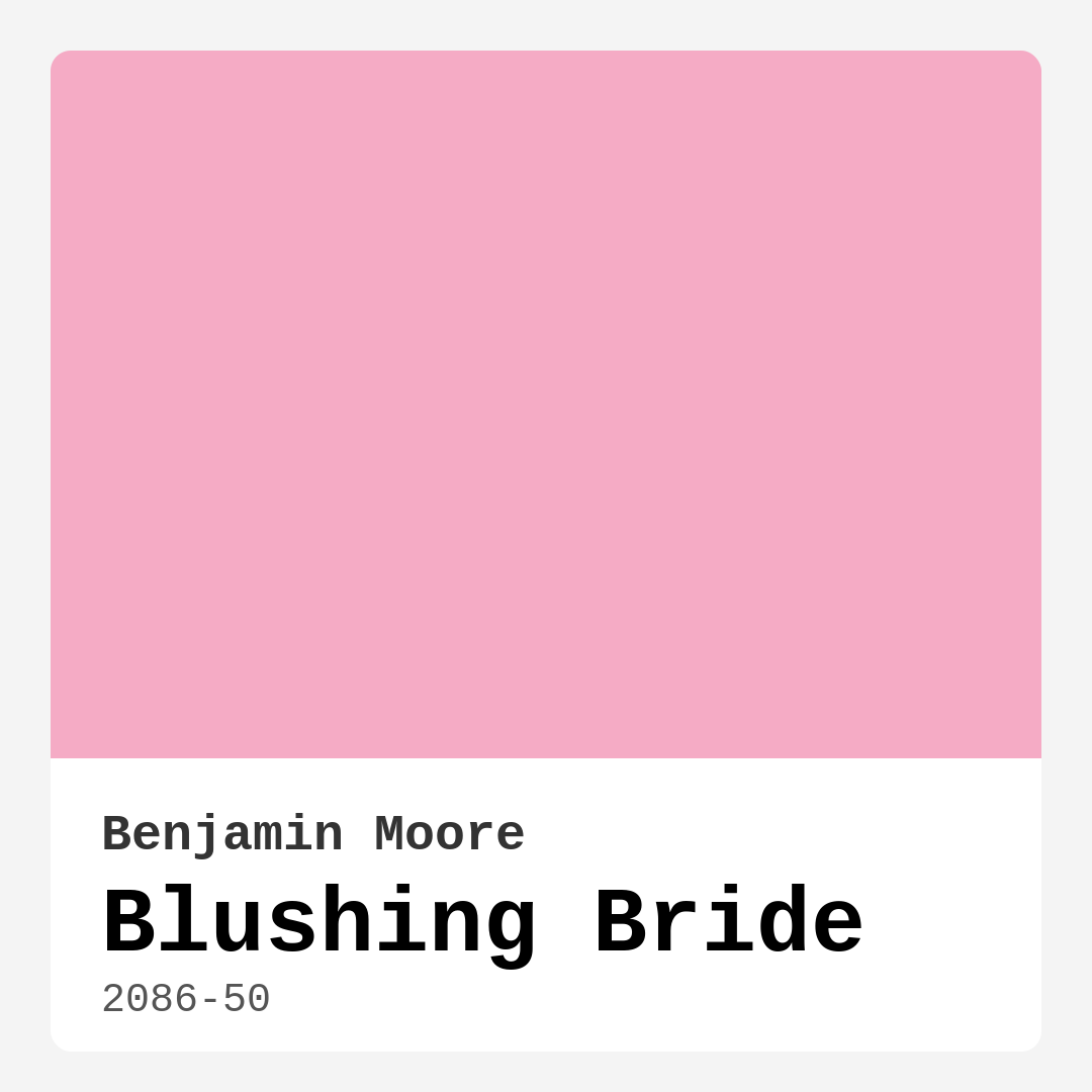 Blushing Bride 2086-50 by Benjamin Moore