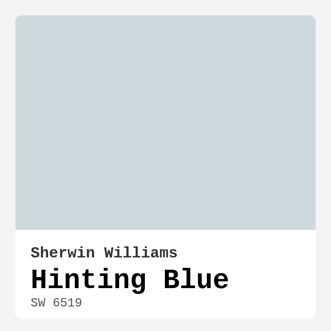 Sherwin Williams Hinting Blue SW 6519 Real Images