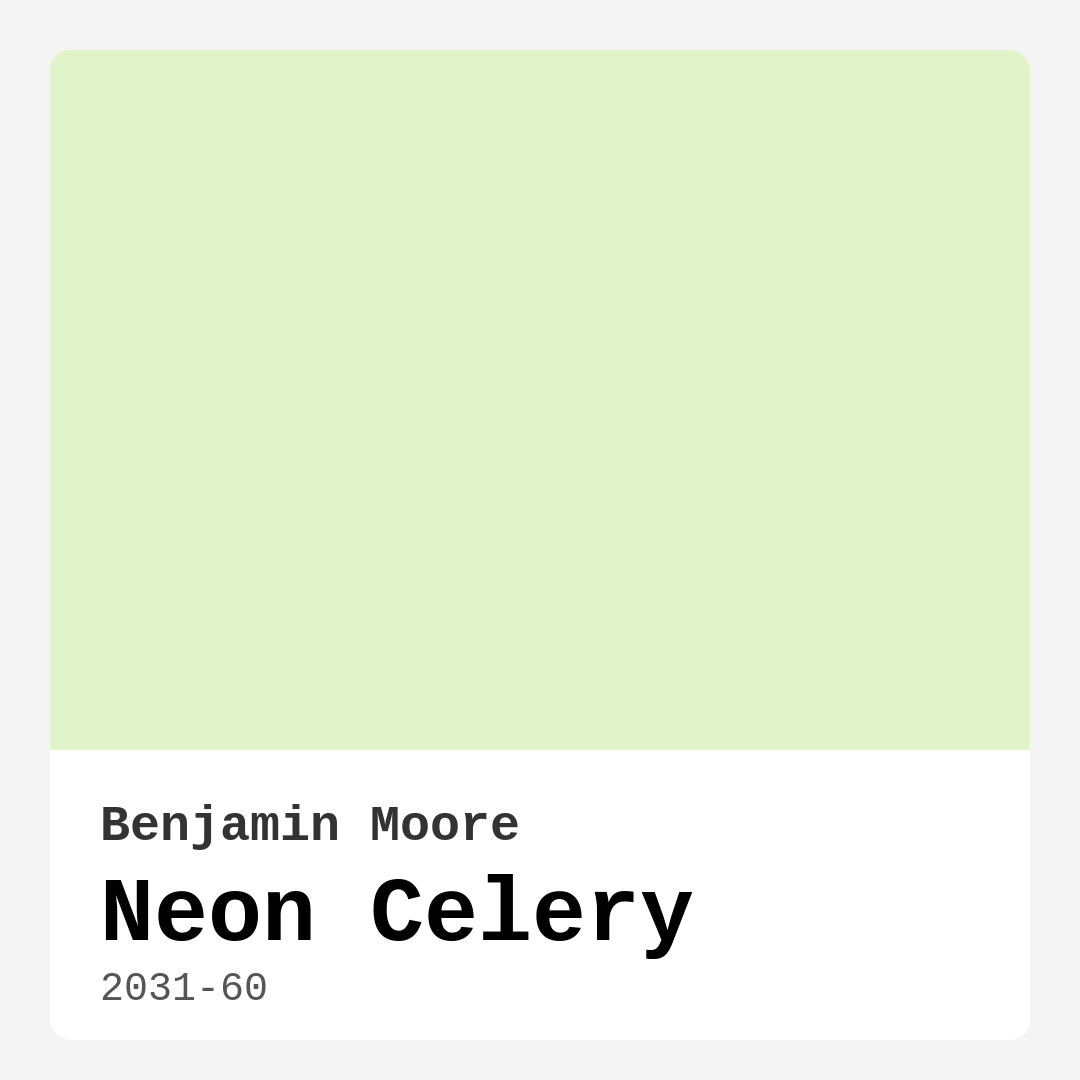 Neon Celery 2031-60 by Benjamin Moore