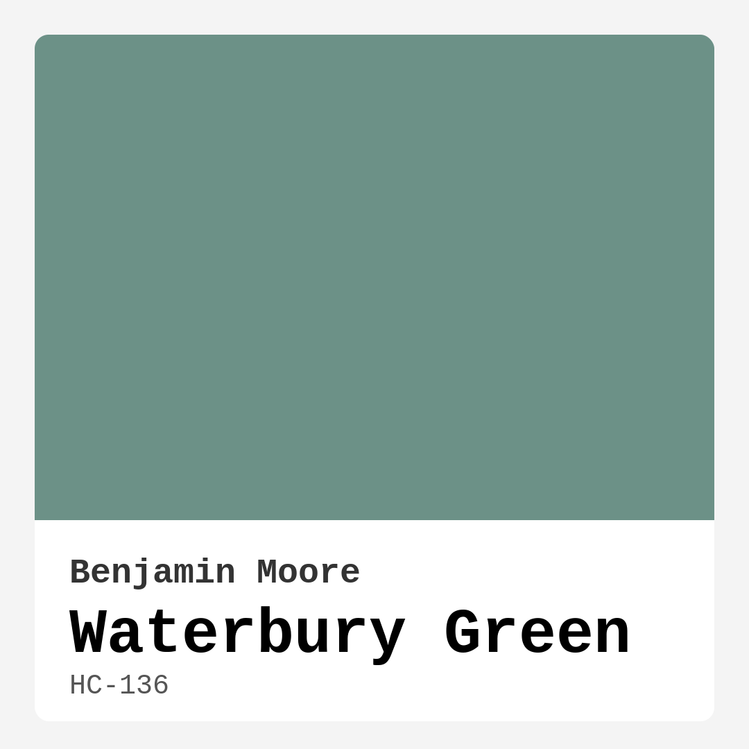 Waterbury Green HC-136 by Benjamin Moore