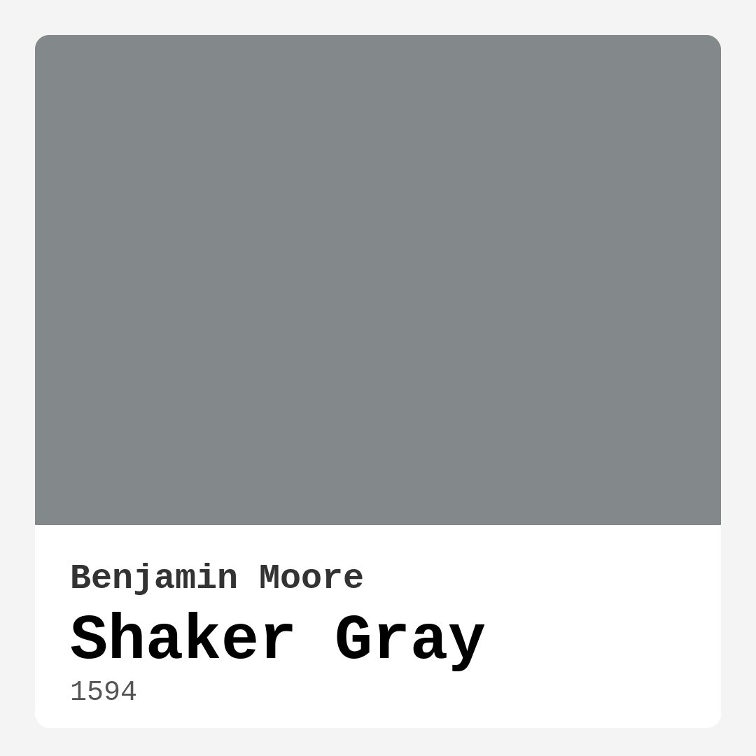Benjamin Moore Shaker Gray 1594 Real Images