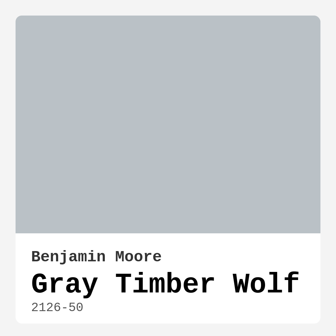 Gray Timber Wolf 2126-50 by Benjamin Moore