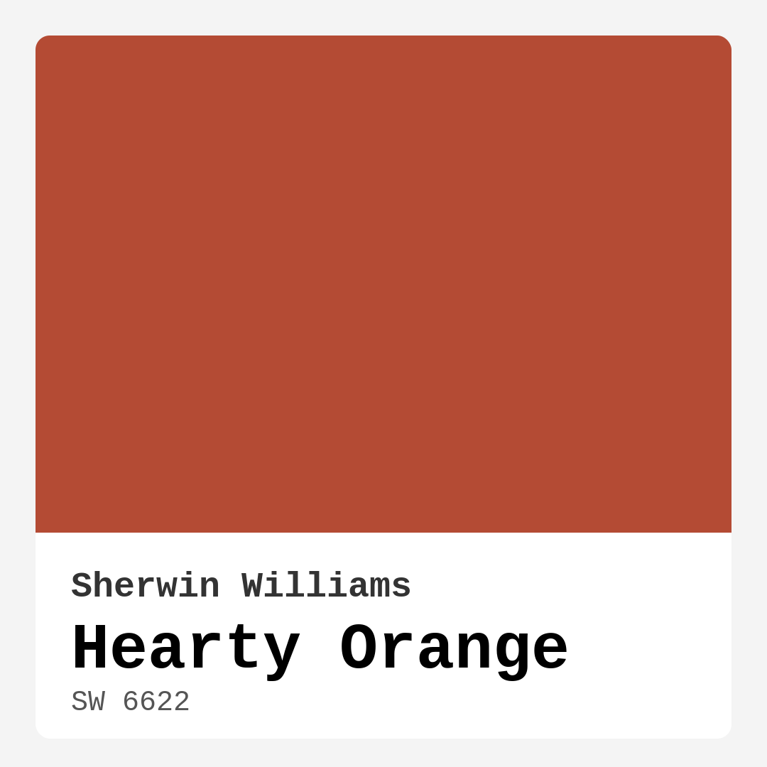 Hearty Orange SW 6622 by Sherwin Williams