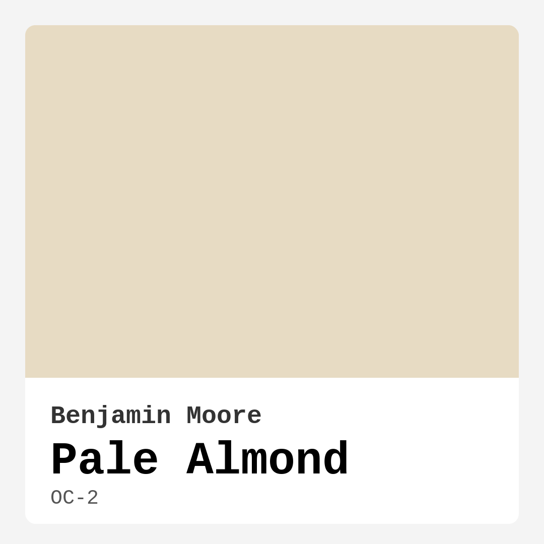 Pale Almond OC-2 by Benjamin Moore