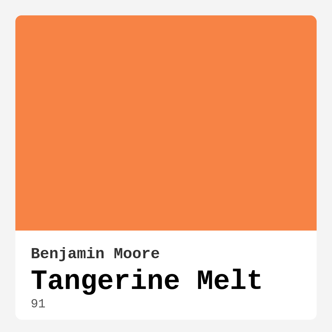 Tangerine Melt 91 by Benjamin Moore