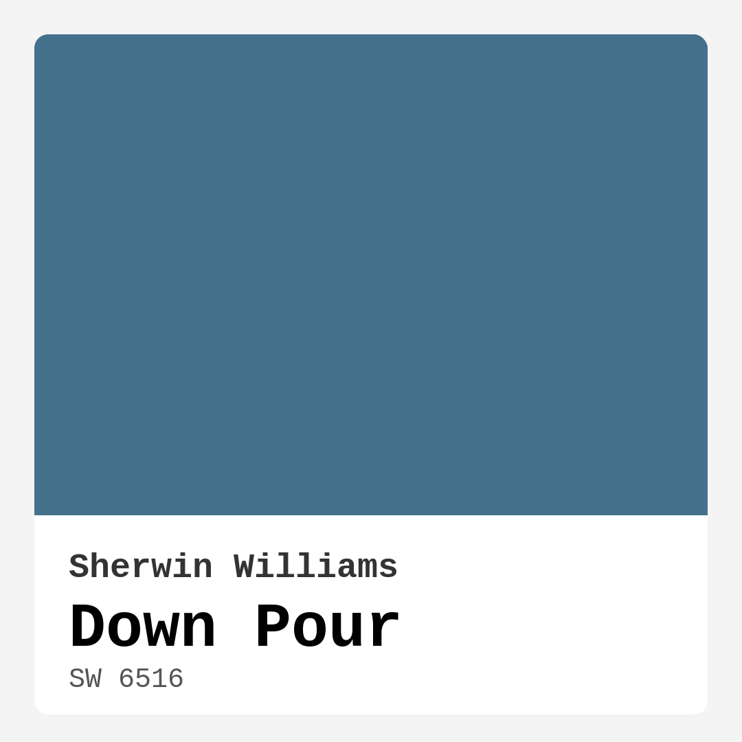 Down Pour SW 6516 by Sherwin Williams