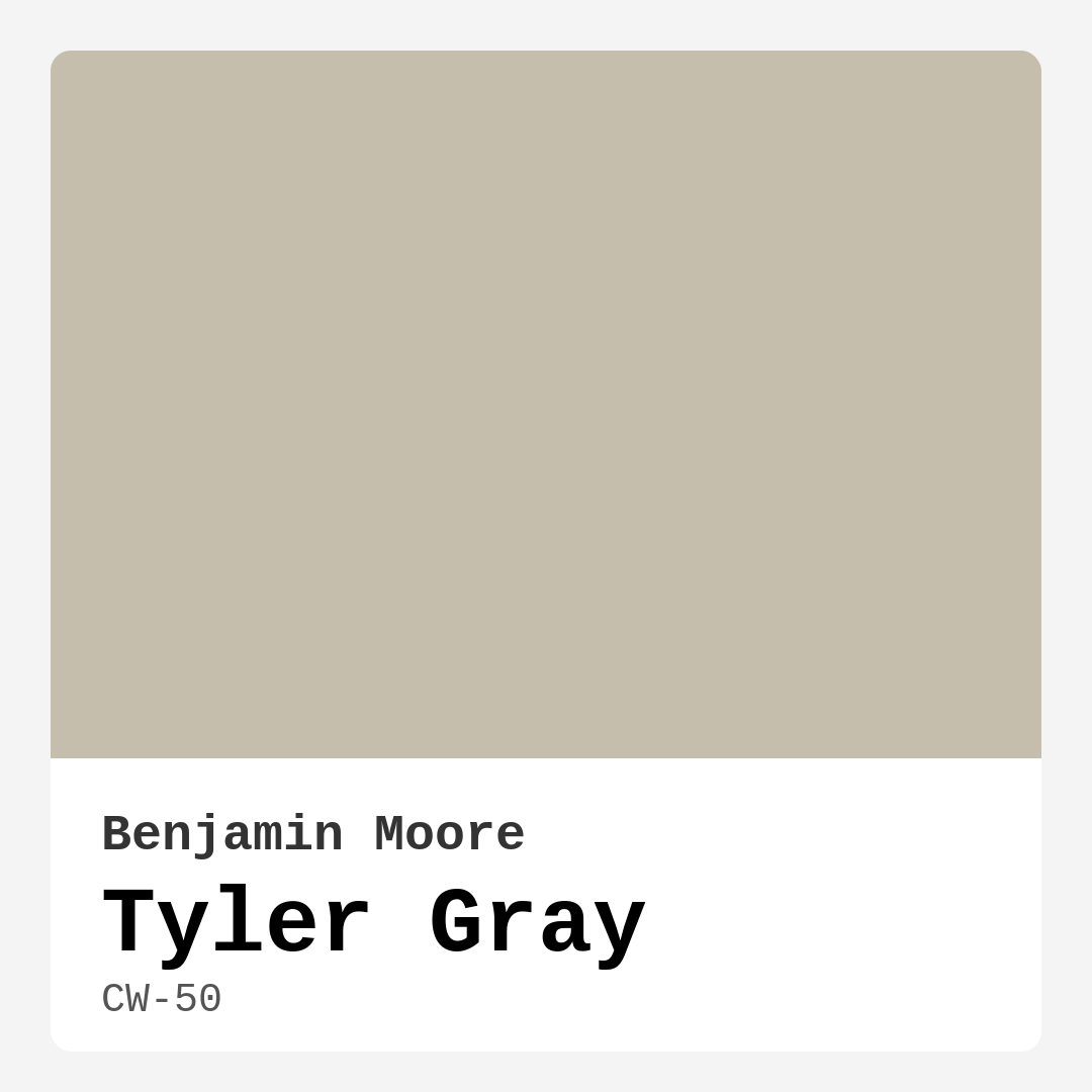 Tyler Gray CW-50 by Benjamin Moore