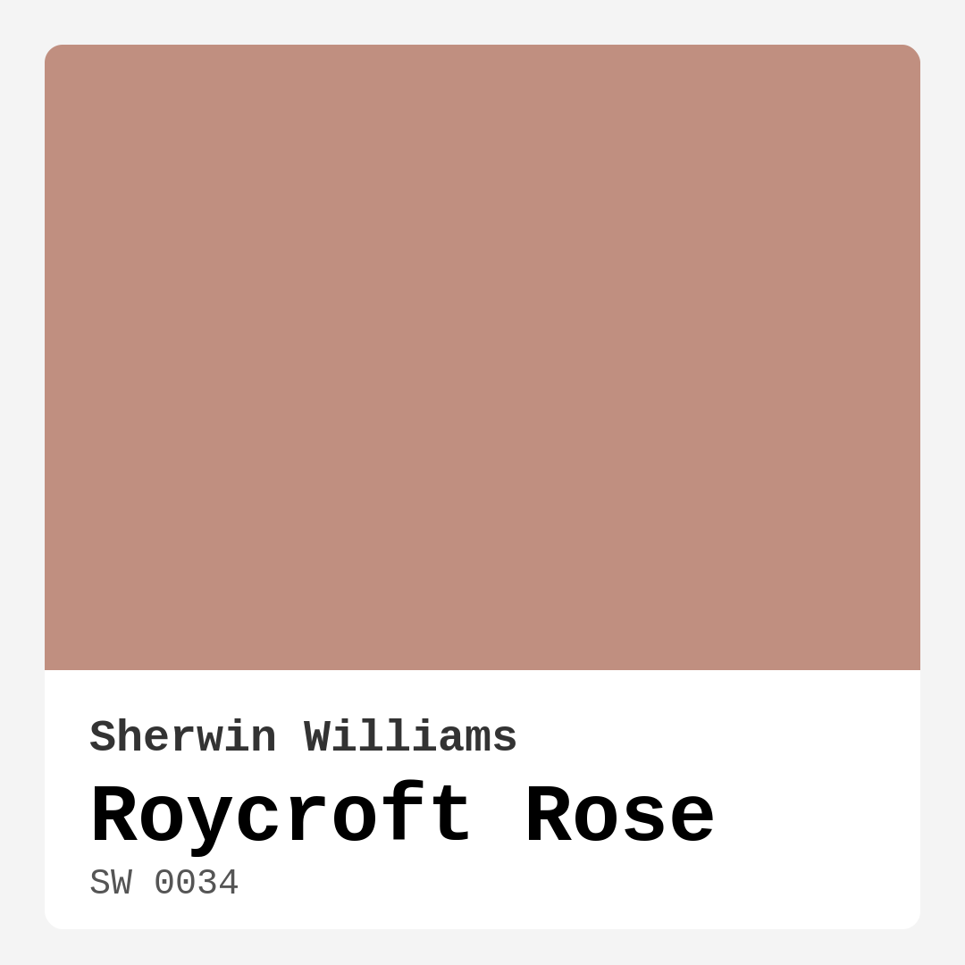 Roycroft Rose SW 0034 by Sherwin Williams