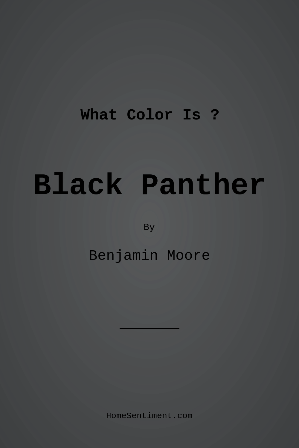 Black Panther 2125-10 by Benjamin Moore