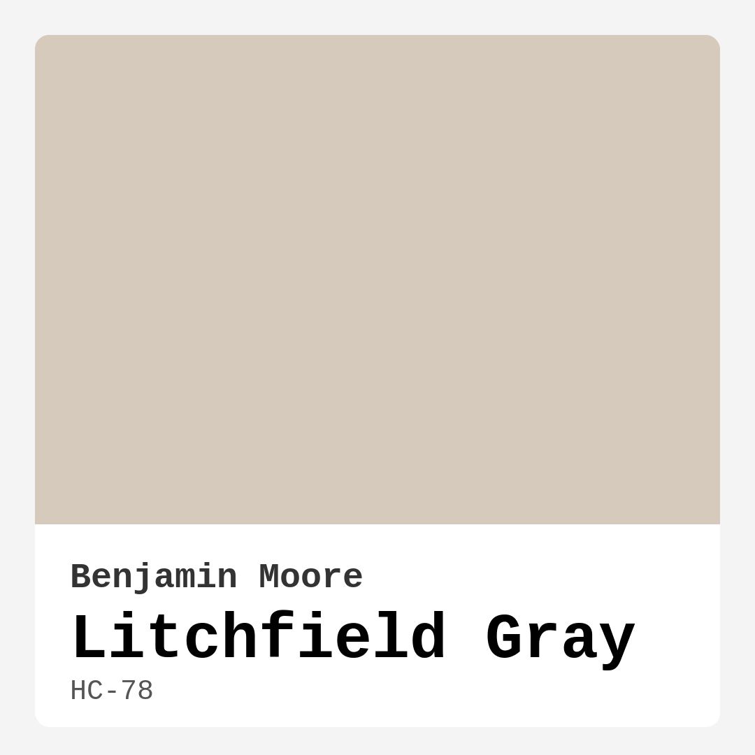 Benjamin Moore Litchfield Gray HC-78 Real Images