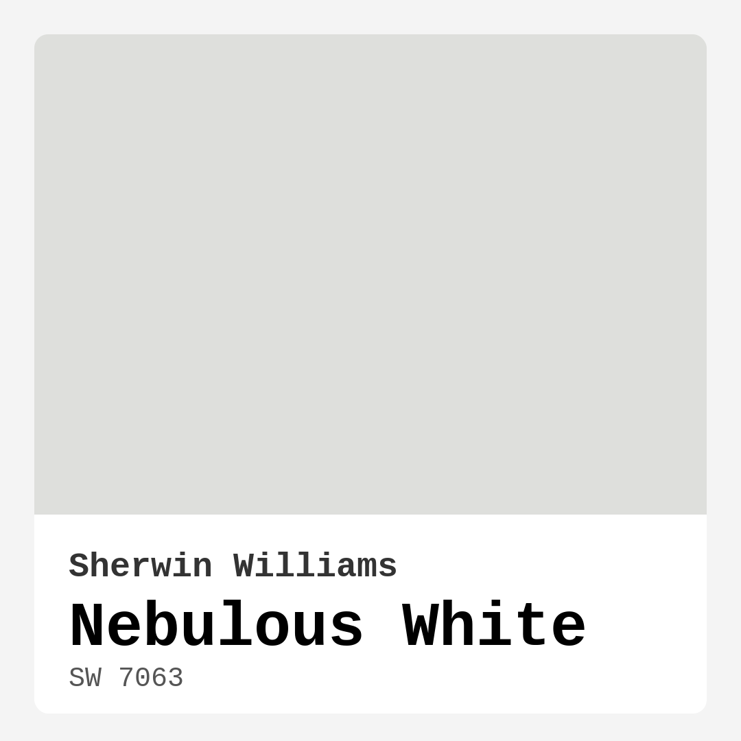 Sherwin Williams Nebulous White SW 7063 Real Images