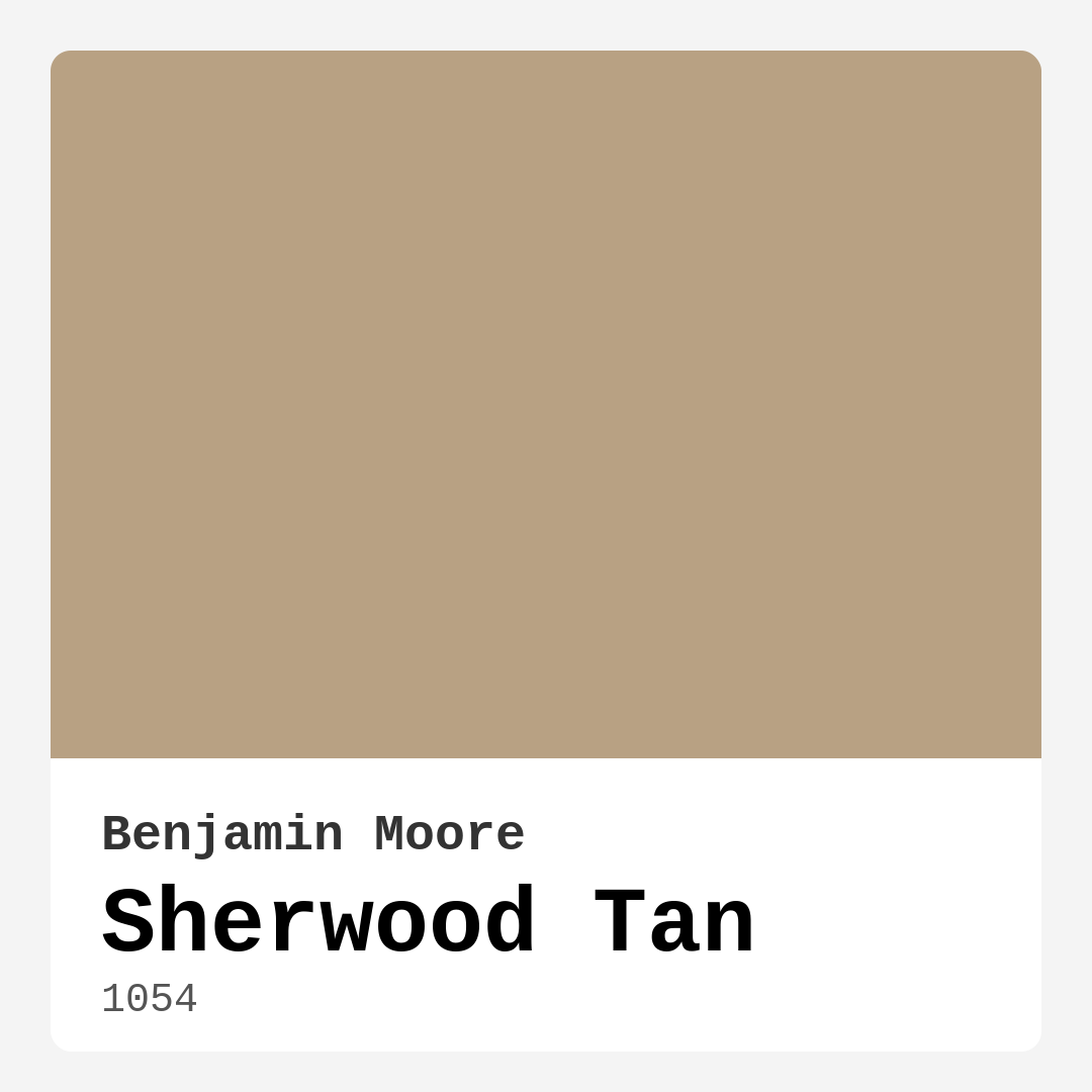 Sherwood Tan 1054 by Benjamin Moore