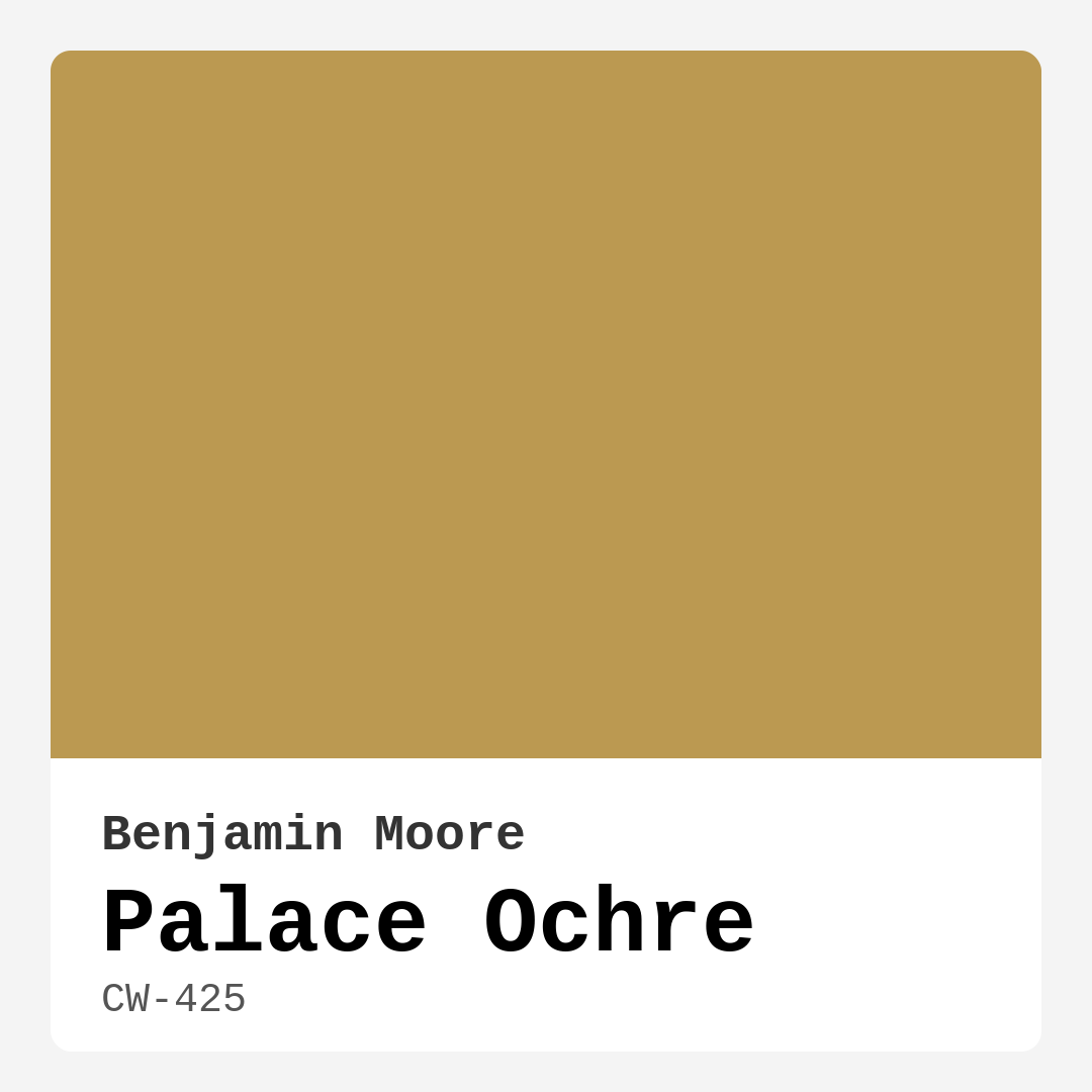 Benjamin Moore Palace Ochre CW-425 Real Images
