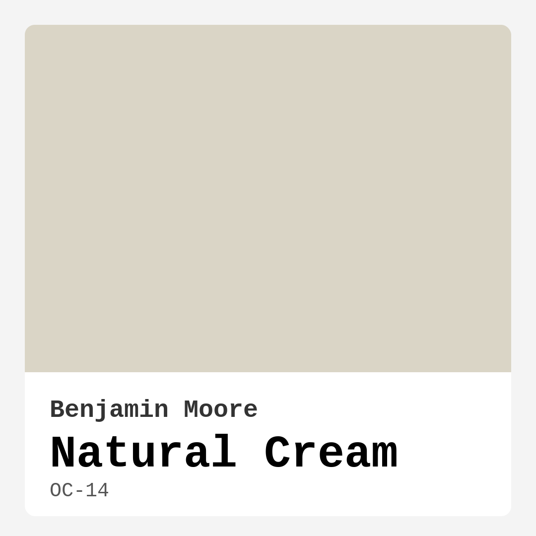 Natural Cream OC-14 by Benjamin Moore
