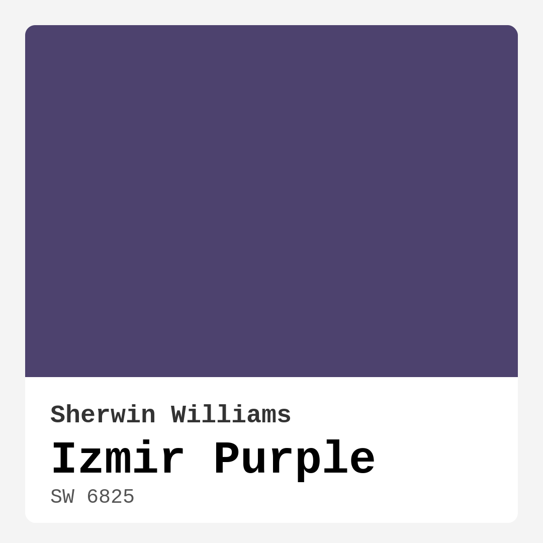 Izmir Purple SW 6825 by Sherwin Williams