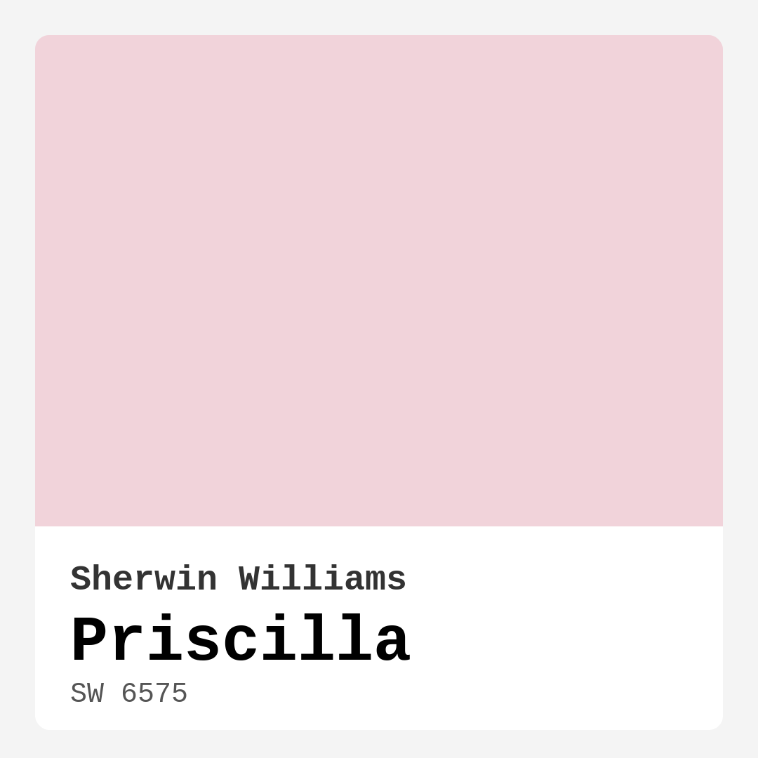 Priscilla SW 6575 by Sherwin Williams