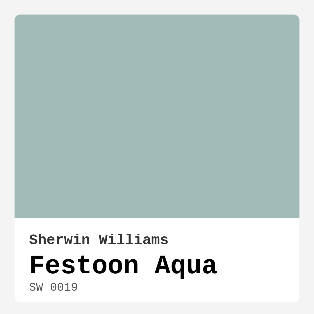 Sherwin Williams Festoon Aqua SW 0019 Real Images