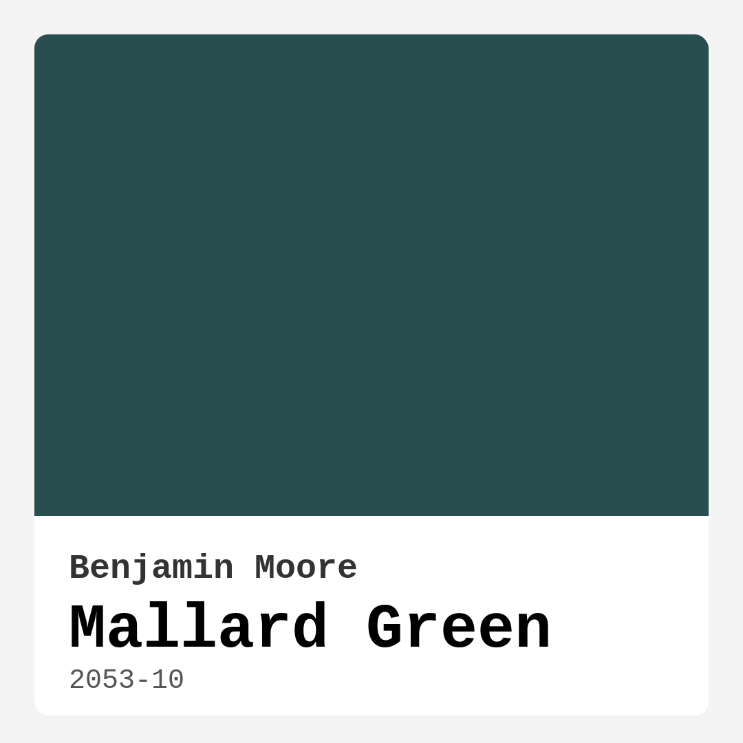 Mallard Green 2053-10 by Benjamin Moore