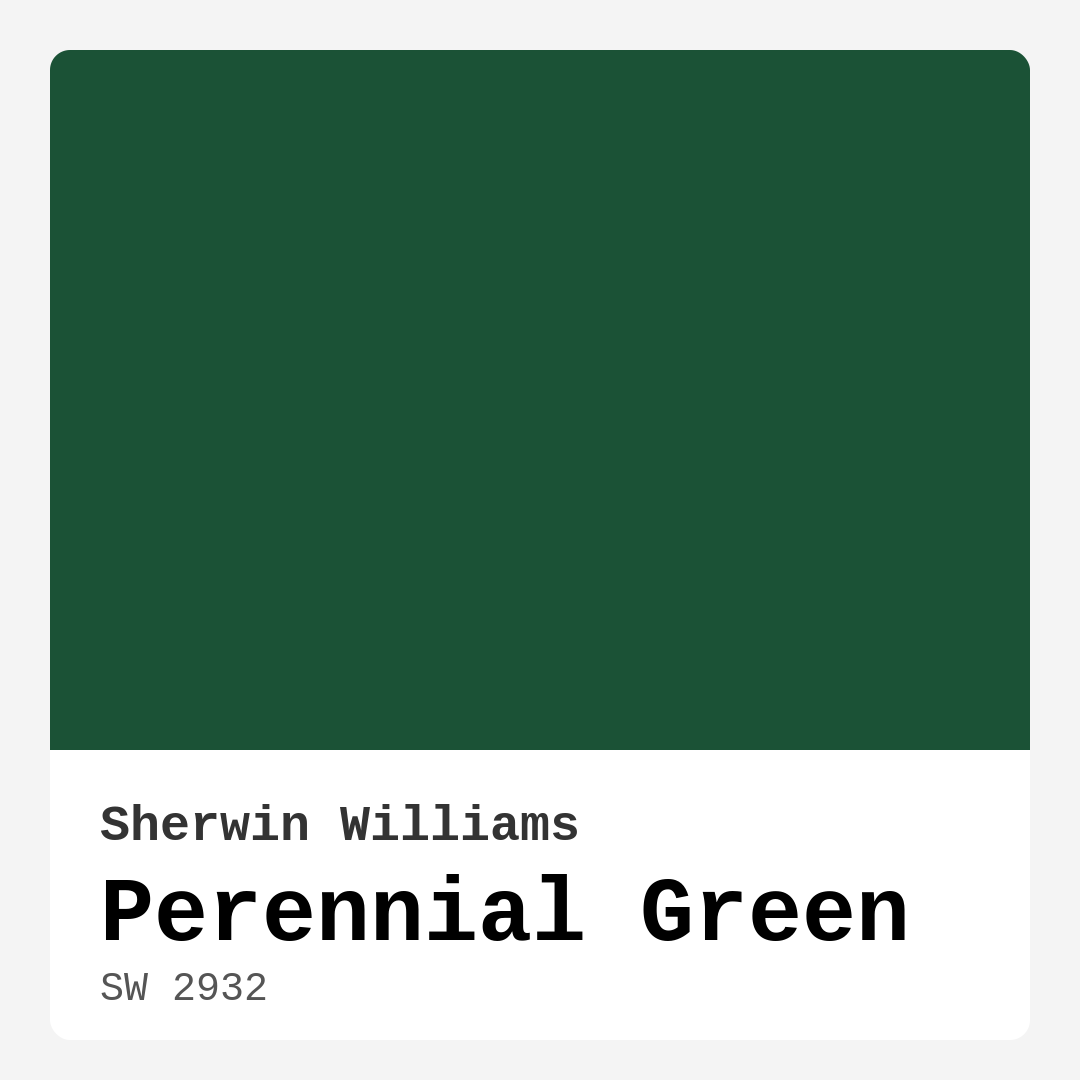 Perennial Green SW 2932 by Sherwin Williams