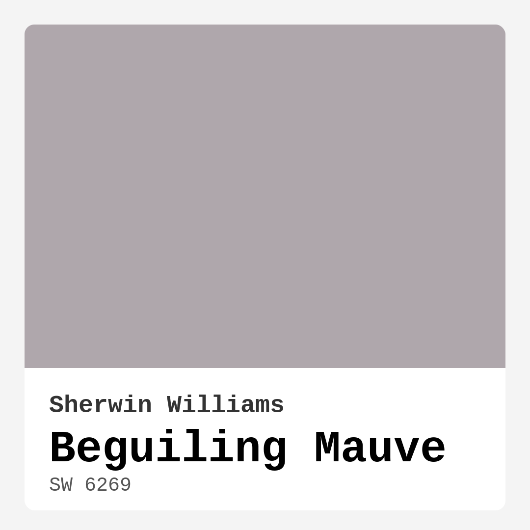 Beguiling Mauve SW 6269 by Sherwin Williams