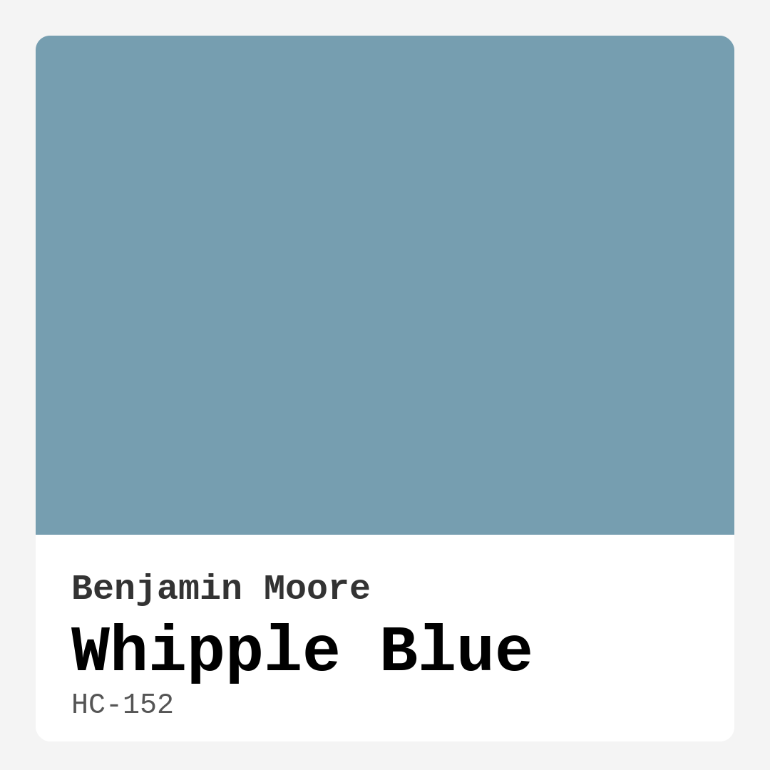 Whipple Blue HC-152 by Benjamin Moore