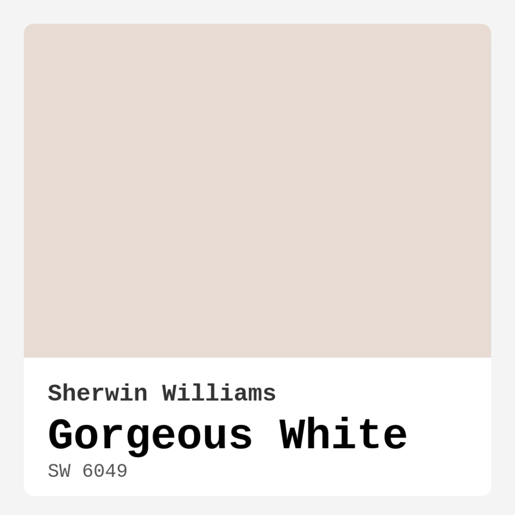 Gorgeous White SW 6049 by Sherwin Williams